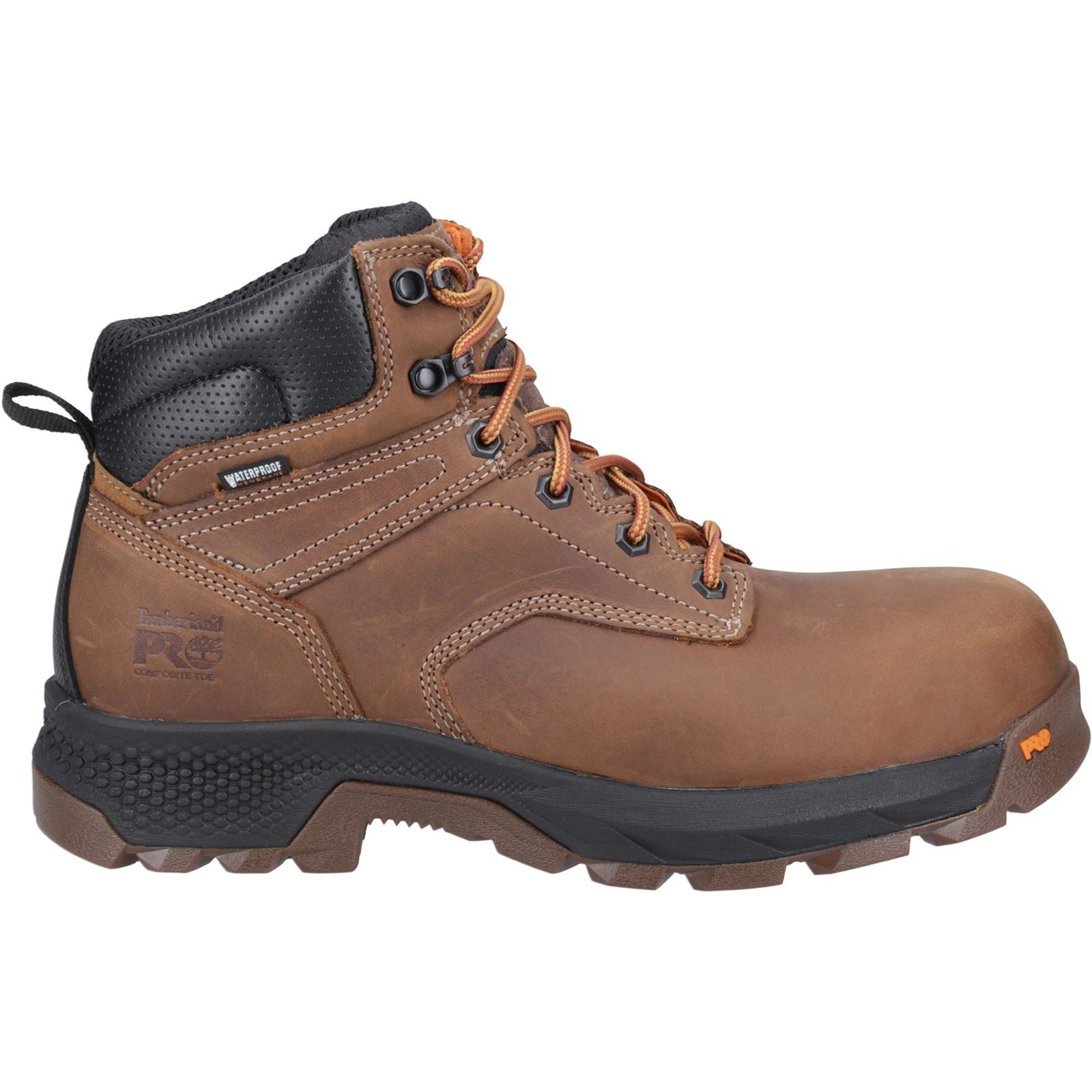 Timberland Pro Bottes De Sécurité En Cuir Marron Titan 6"