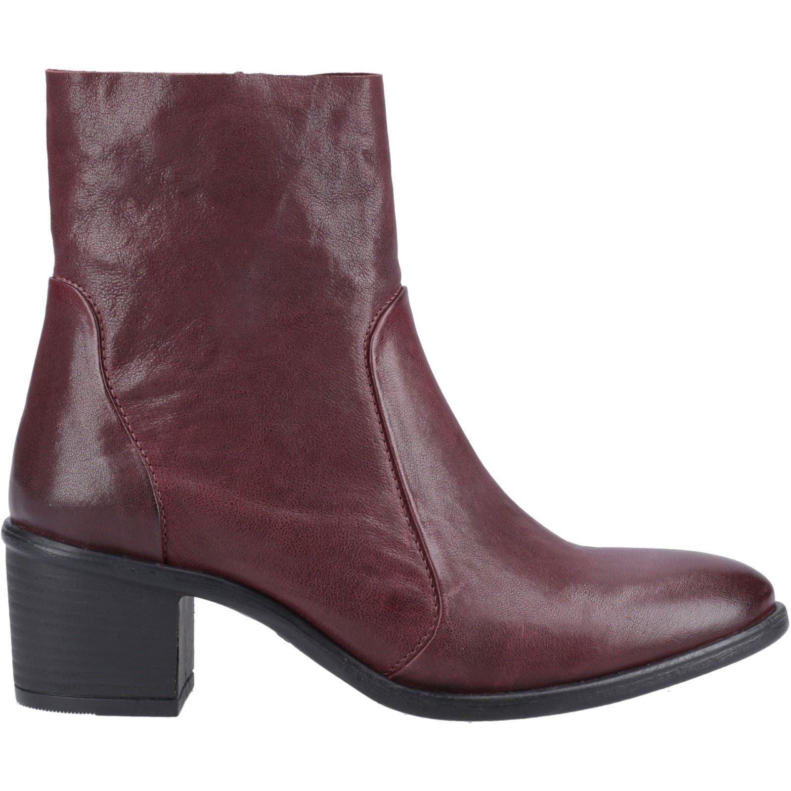 Hush Puppies Winona Bottes En Cuir Pour Femmes Couleur Prune
