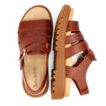 Timberland Clairemont Way Fisherman Sandales Rouges En Cuir Pour Femmes