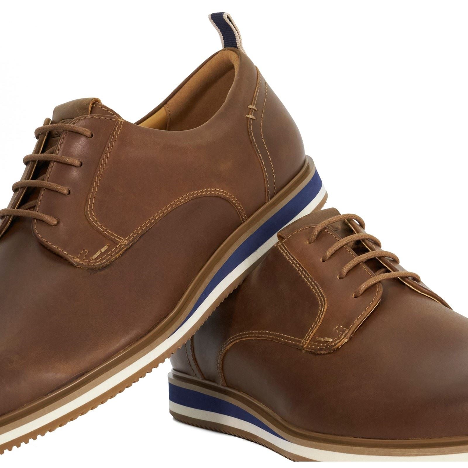 Dune Blaksley Chaussures En Cuir Pour Hommes Brunes À Lacets