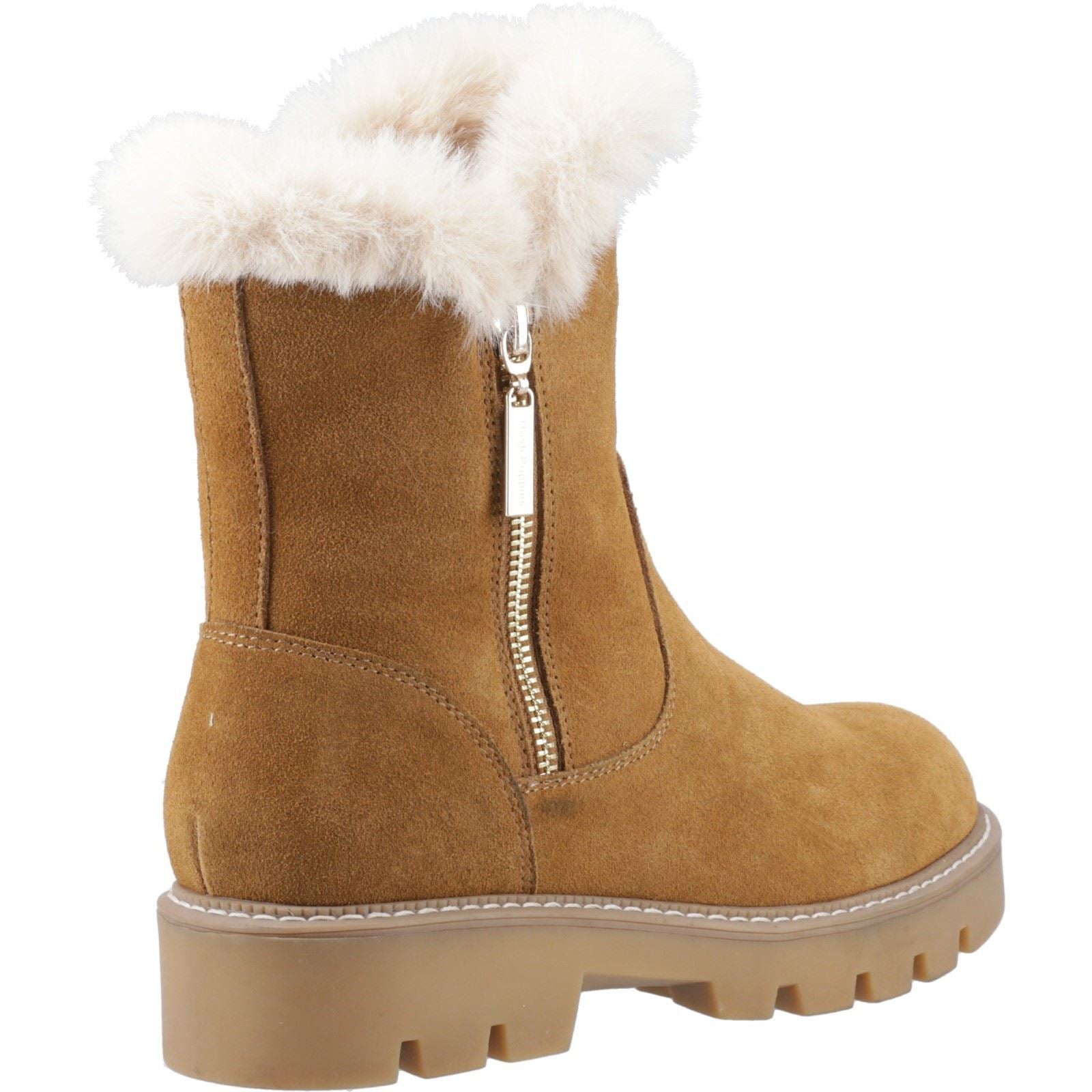 Hush Puppies Ambre Femmes Suédoises Bottes D'hiver Mi-mollet En Daim Tan