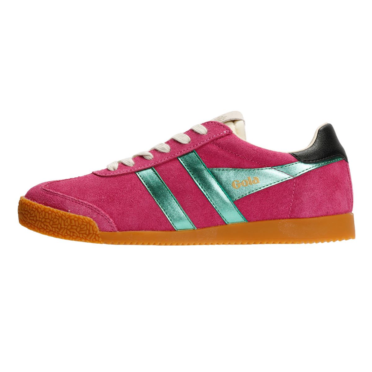 Gola Elan Glitz Chaussures De Sport Roses Pour Femmes En Daim
