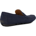Dune Bradlay Chaussures Mocassins Bleues Pour Homme En Suède
