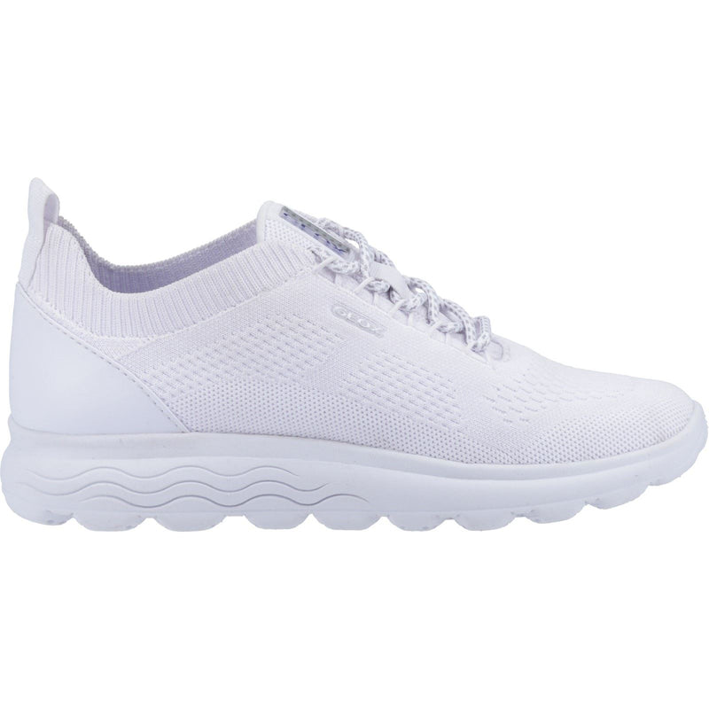 Geox D Spherica A Baskets Blanches En Cuir Pour Femmes