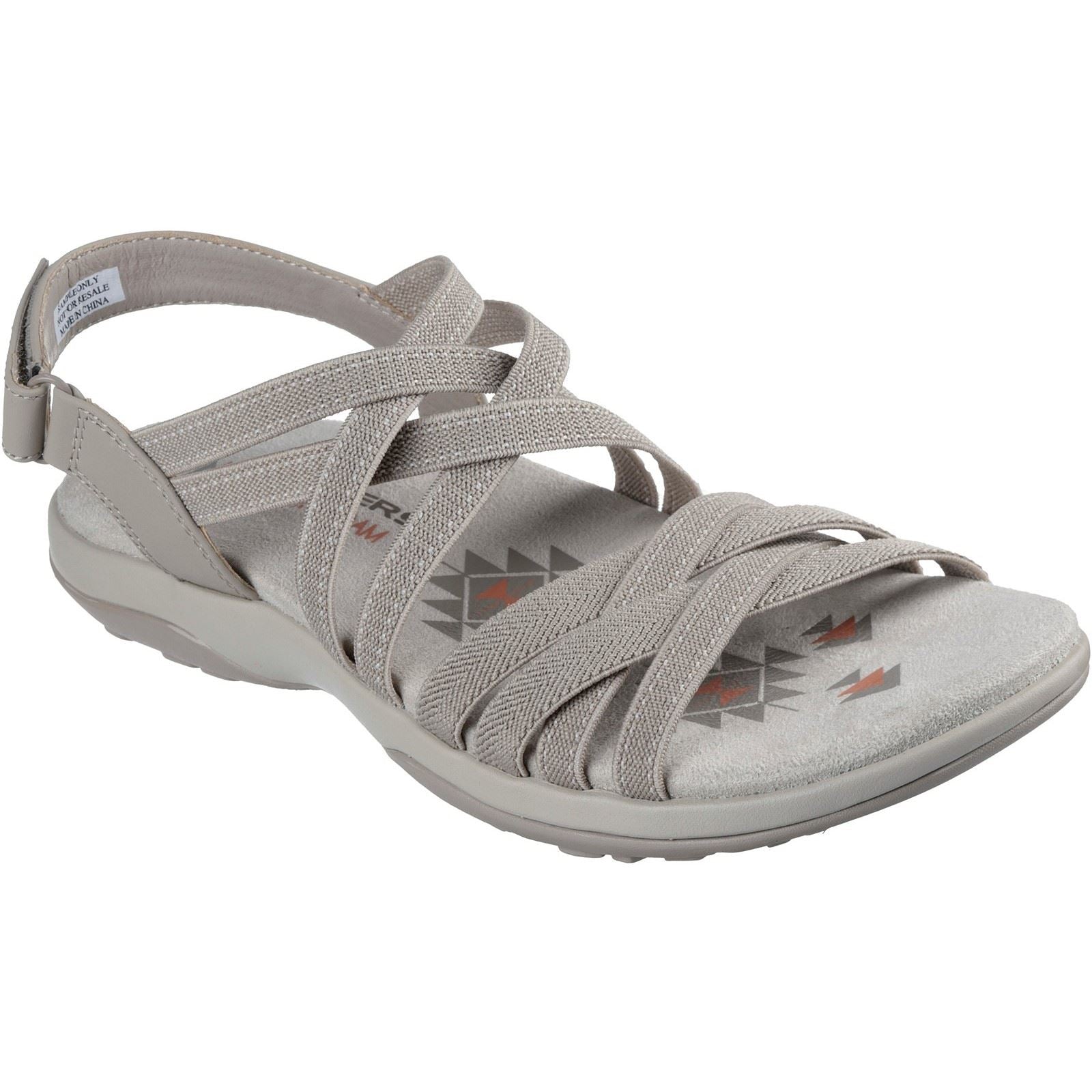 Skechers Reggae Slim - Summer Getaway Sandales Taupe En Polyester Pour Femmes