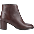 Hush Puppies Claridy Bottes Cheville À Talon Marron Pour Femmes En Cuir