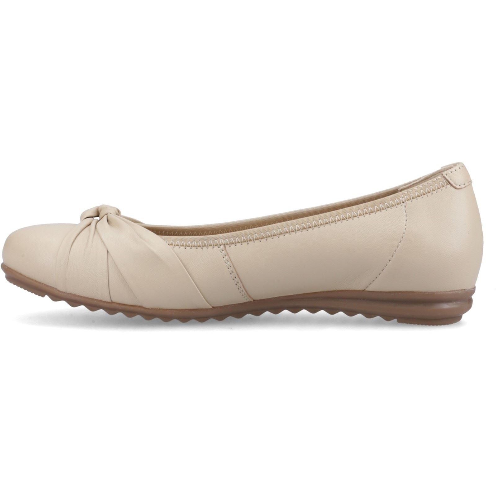 Hush Puppies Lilith Ballerines En Cuir Pour Femmes Crème