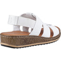 Hush Puppies Eden Wide Fit Sandales Blanches Pour Femmes En Cuir