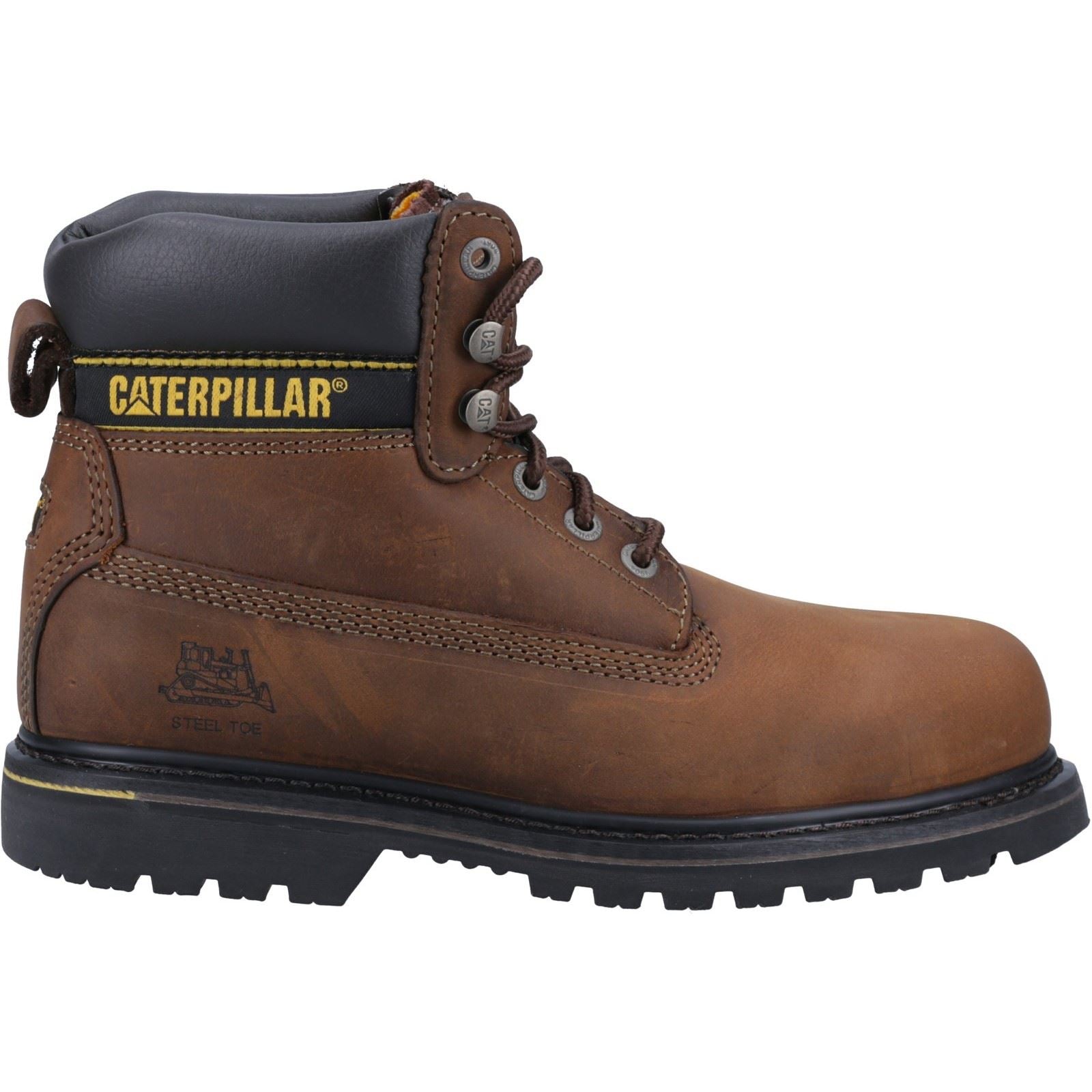 Caterpillar Bottines De Sécurité En Cuir Marron Holton