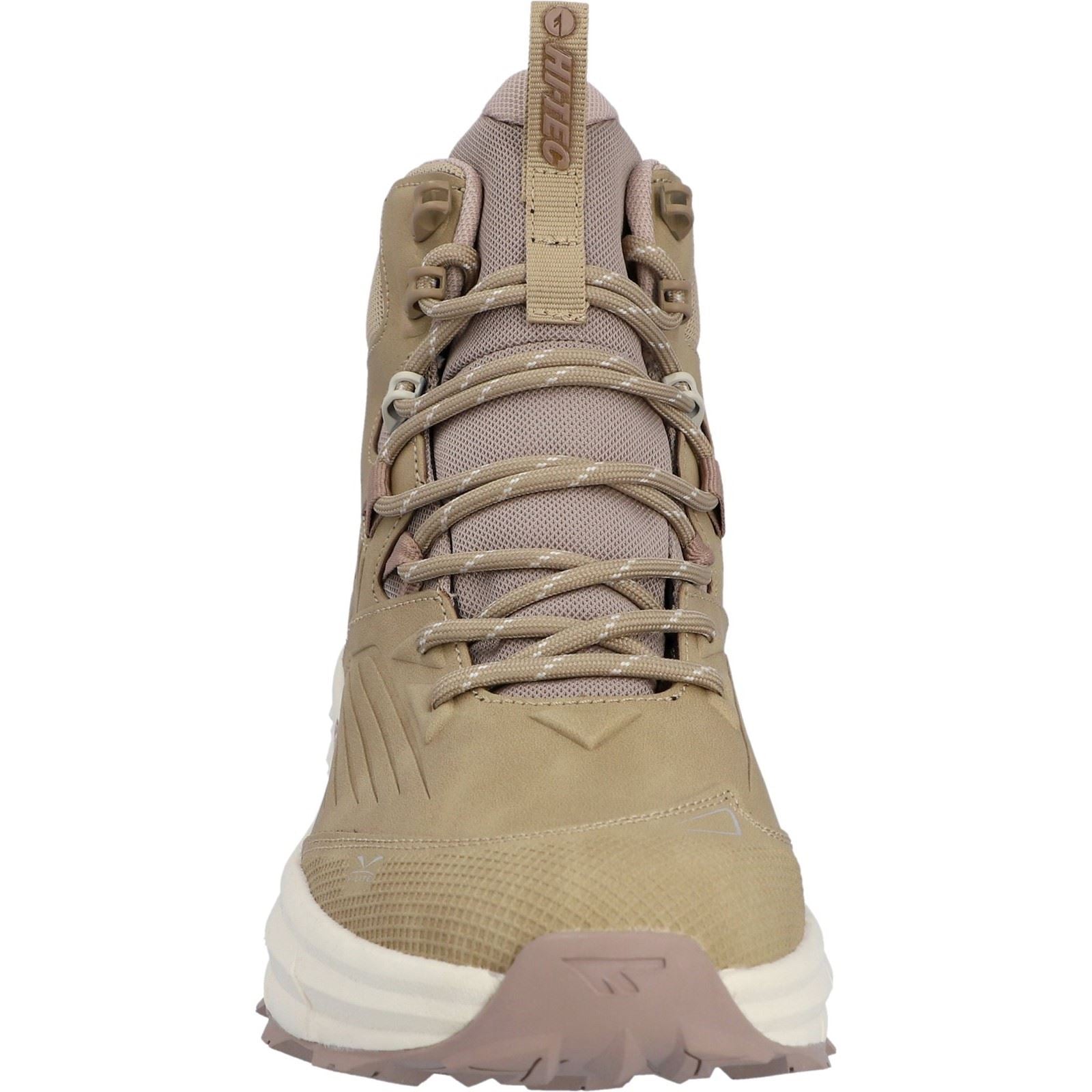 Hi-Tec Fuse Trek Mid Bottes De Randonnée Pour Femmes En Polyester Taupe/blanc Crête Gris/taupe Chaud