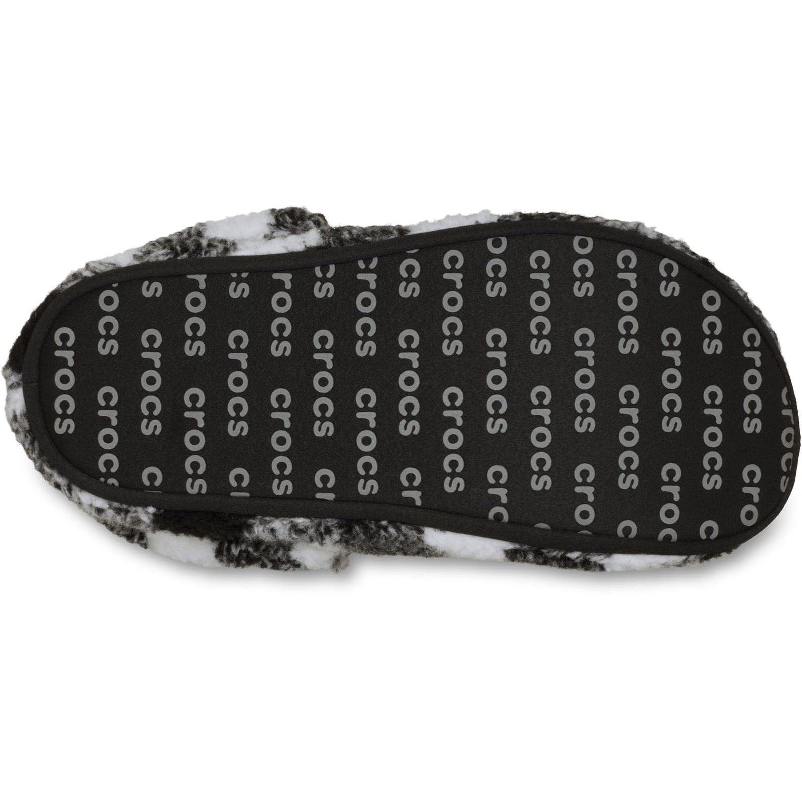 Crocs Classic Cozzzy Chaussons Noirs Et Blancs En Polyester Pour Hommes