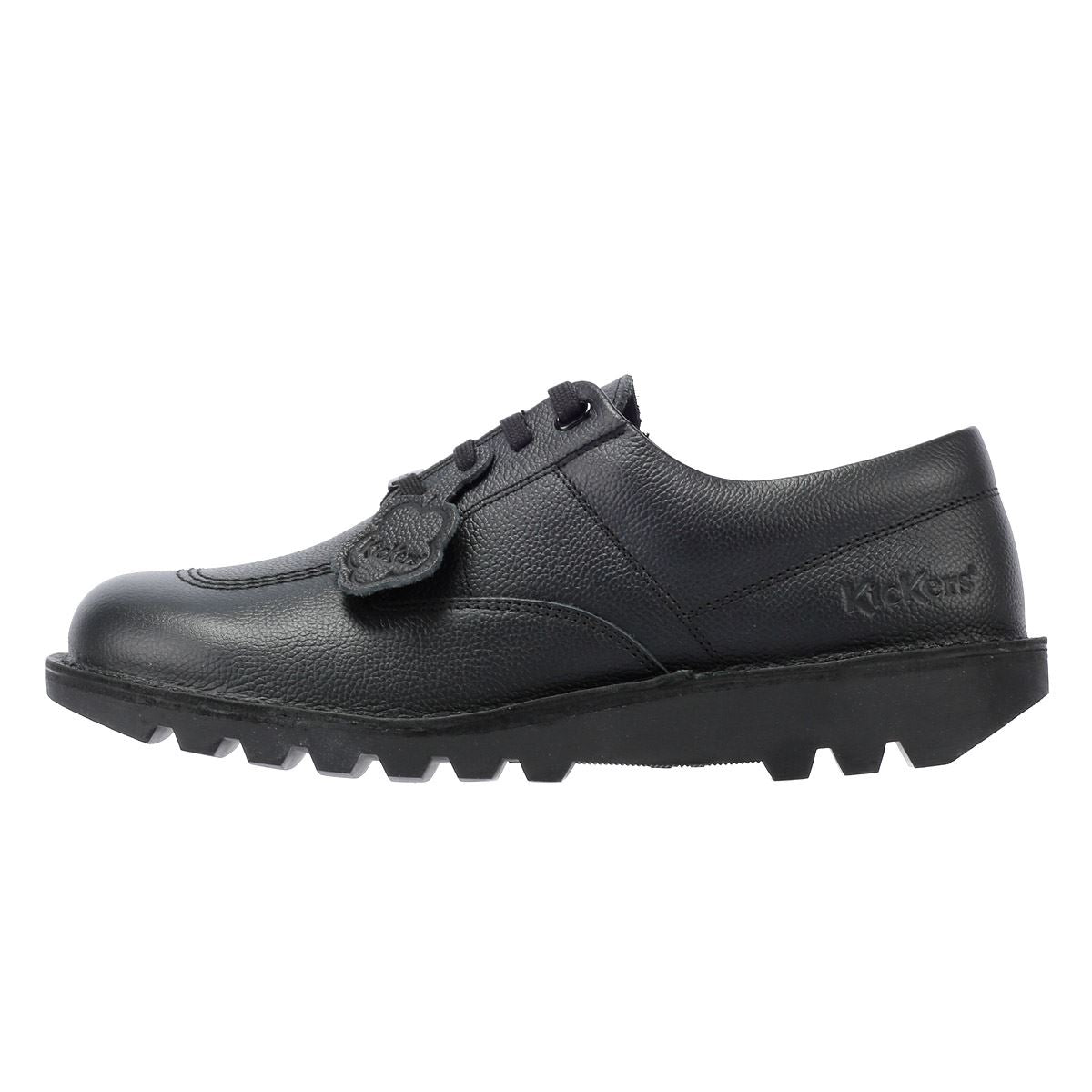 Kickers Kick Lo Tumble Chaussures Noires En Cuir
