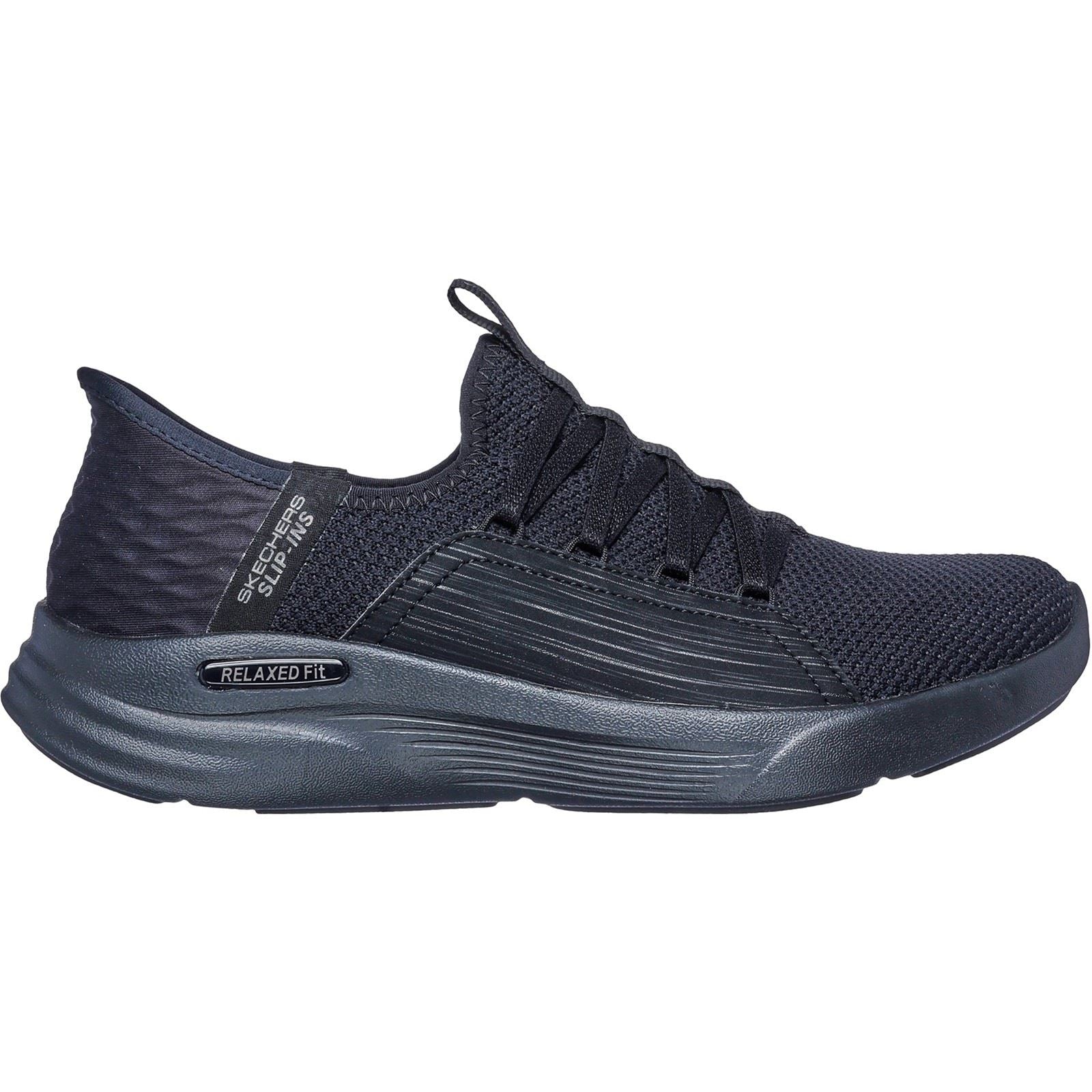 Skechers Relaxed Fit Sport Ballet Chic Sneakers Noires Pour Femmes En Textile