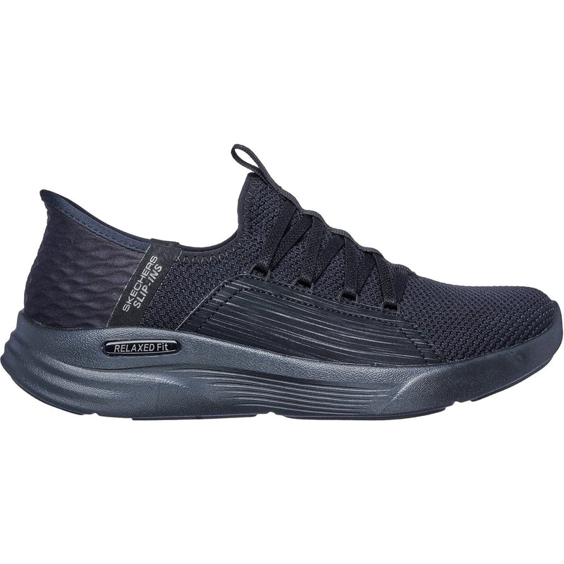 Skechers Relaxed Fit Sport Ballet Chic Sneakers Noires Pour Femmes En Textile