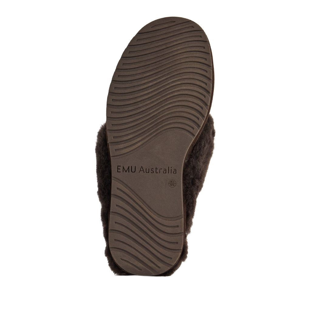 Emu Australia Tahnee Chaussons En Suède Pour Femmes Marron