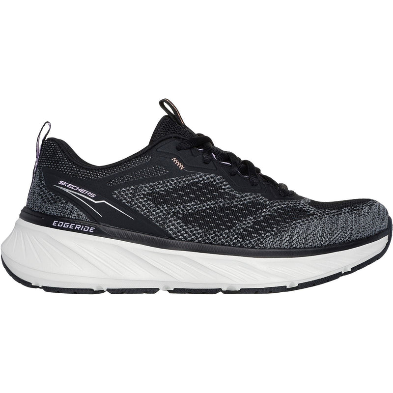 Skechers Edgeride Power Flow Sneakers Pour Femmes En Textile Noir/Lavande