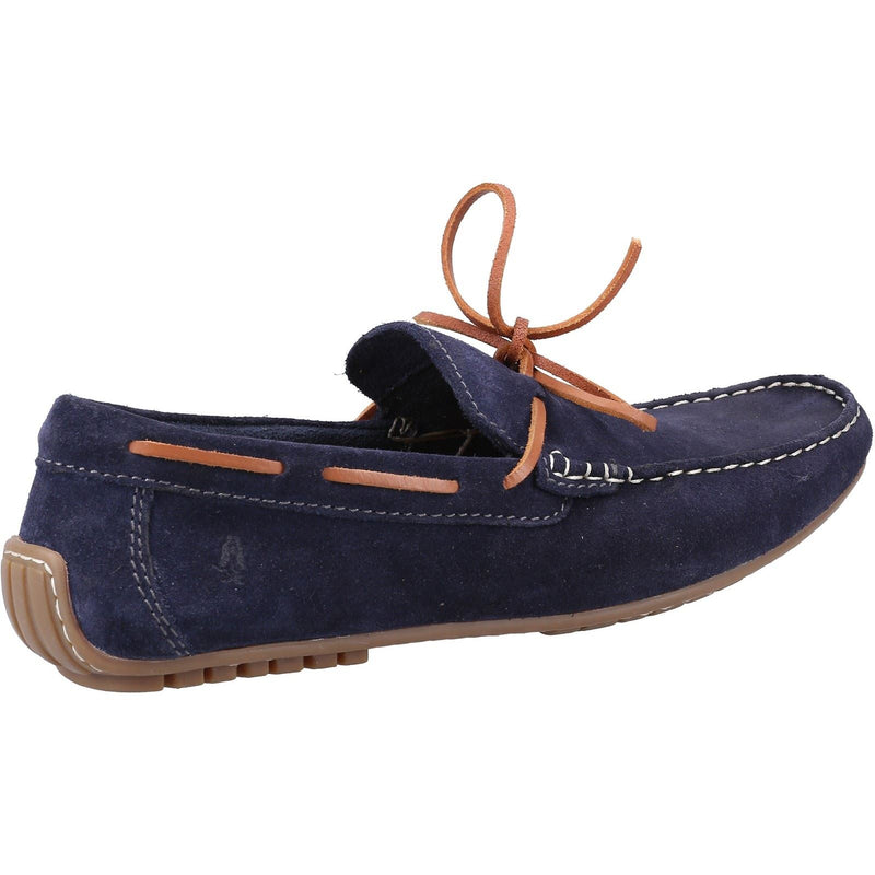 Hush Puppies Reuben Chaussures Bateau En Daim Bleu Marine Pour Hommes