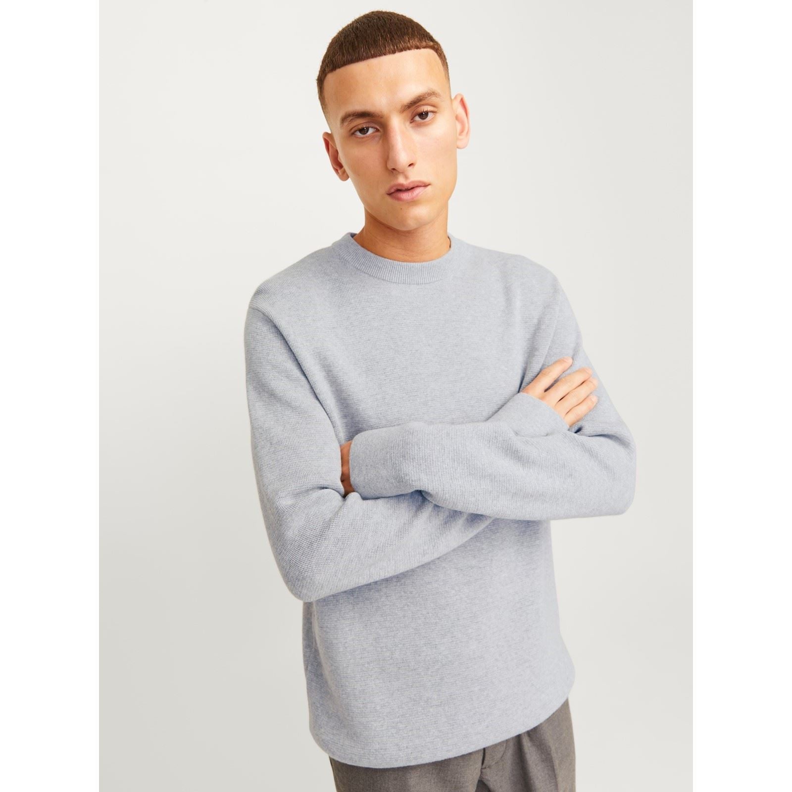 Jack & Jones Milano Stitch Sweatshirt En Coton Pour Homme Gris