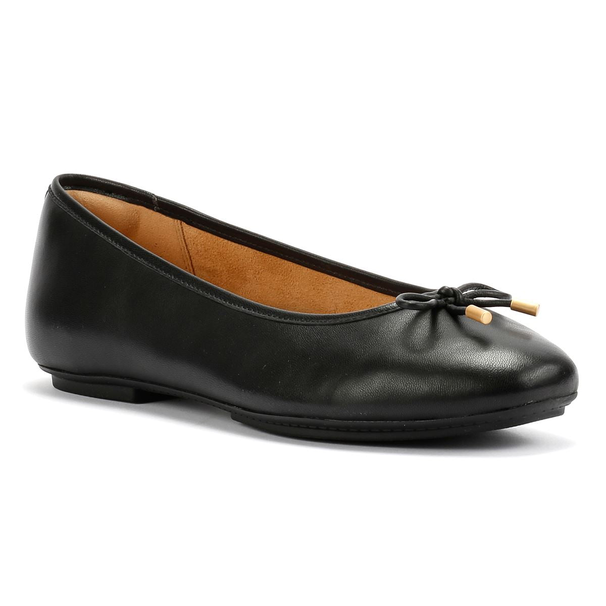 FitFlop Delicato Flats En Cuir Pour Femmes, Noir