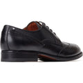 Base London Bell Chaussures Derby En Cuir Noir Pour Hommes