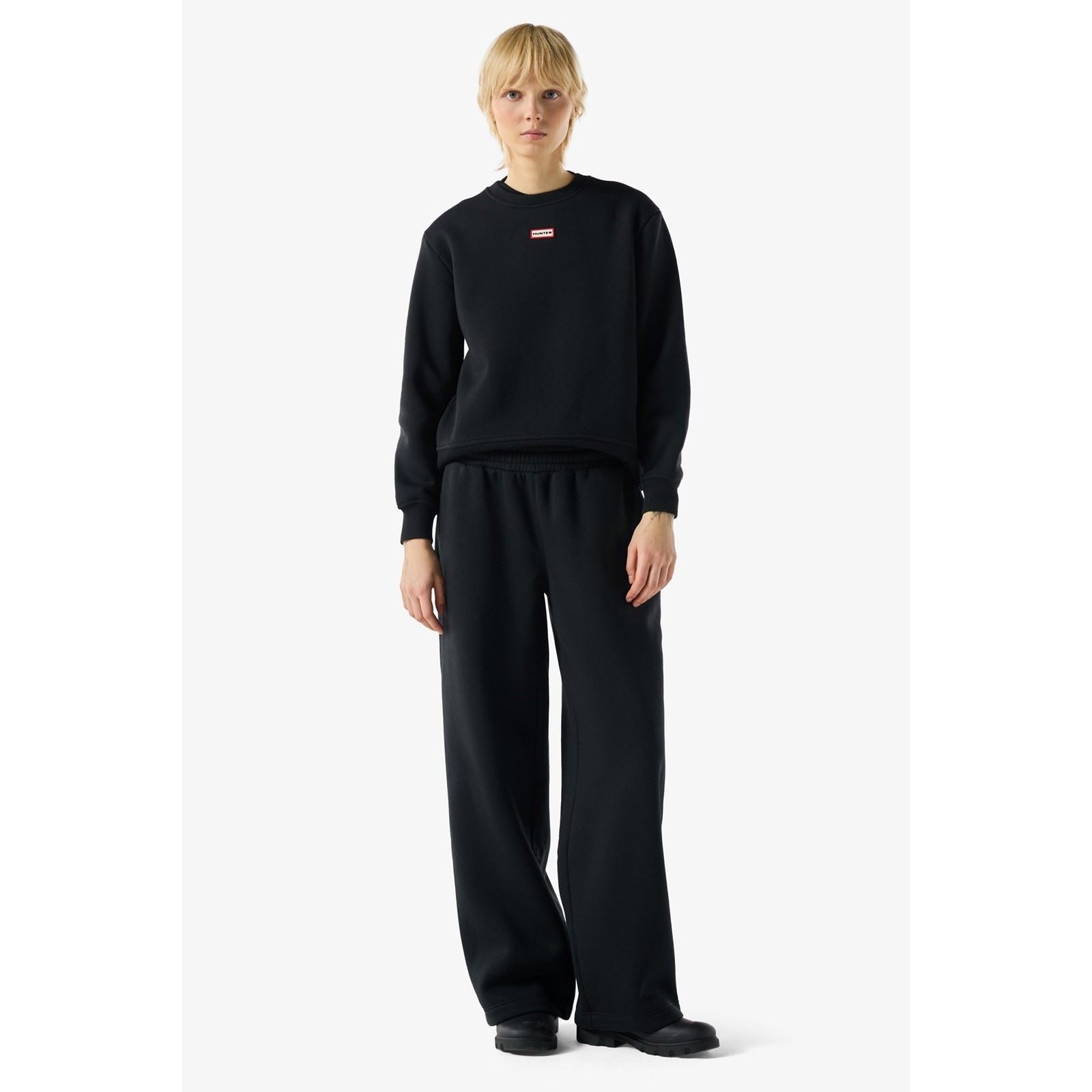 Hunter RL Essentials Crew Sweat-Shirt Noir Pour Femme
