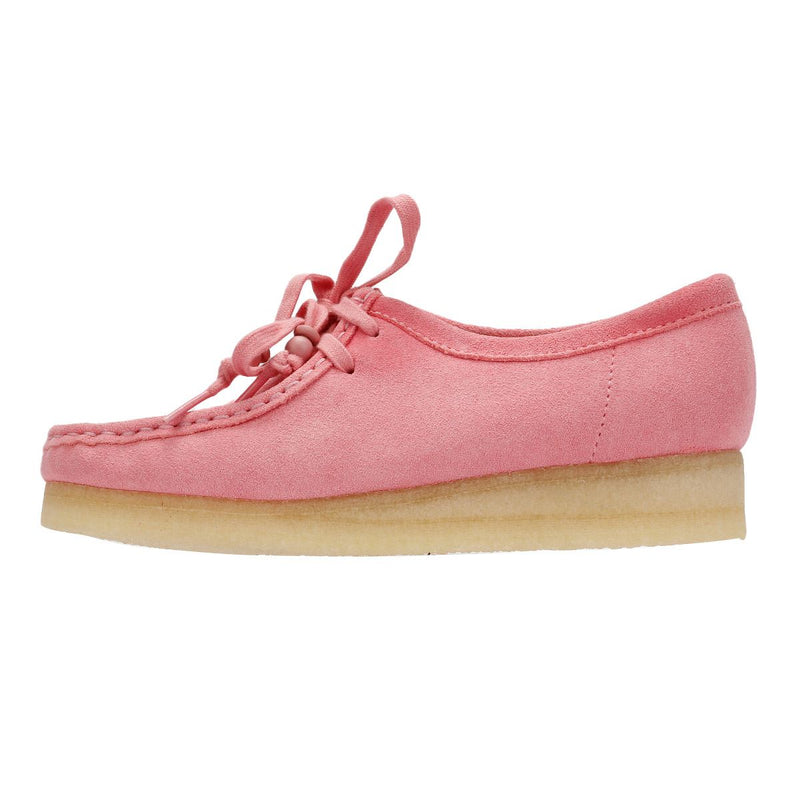 Clarks Originals Wallabee Chaussures Roses Pour Femmes En Suède
