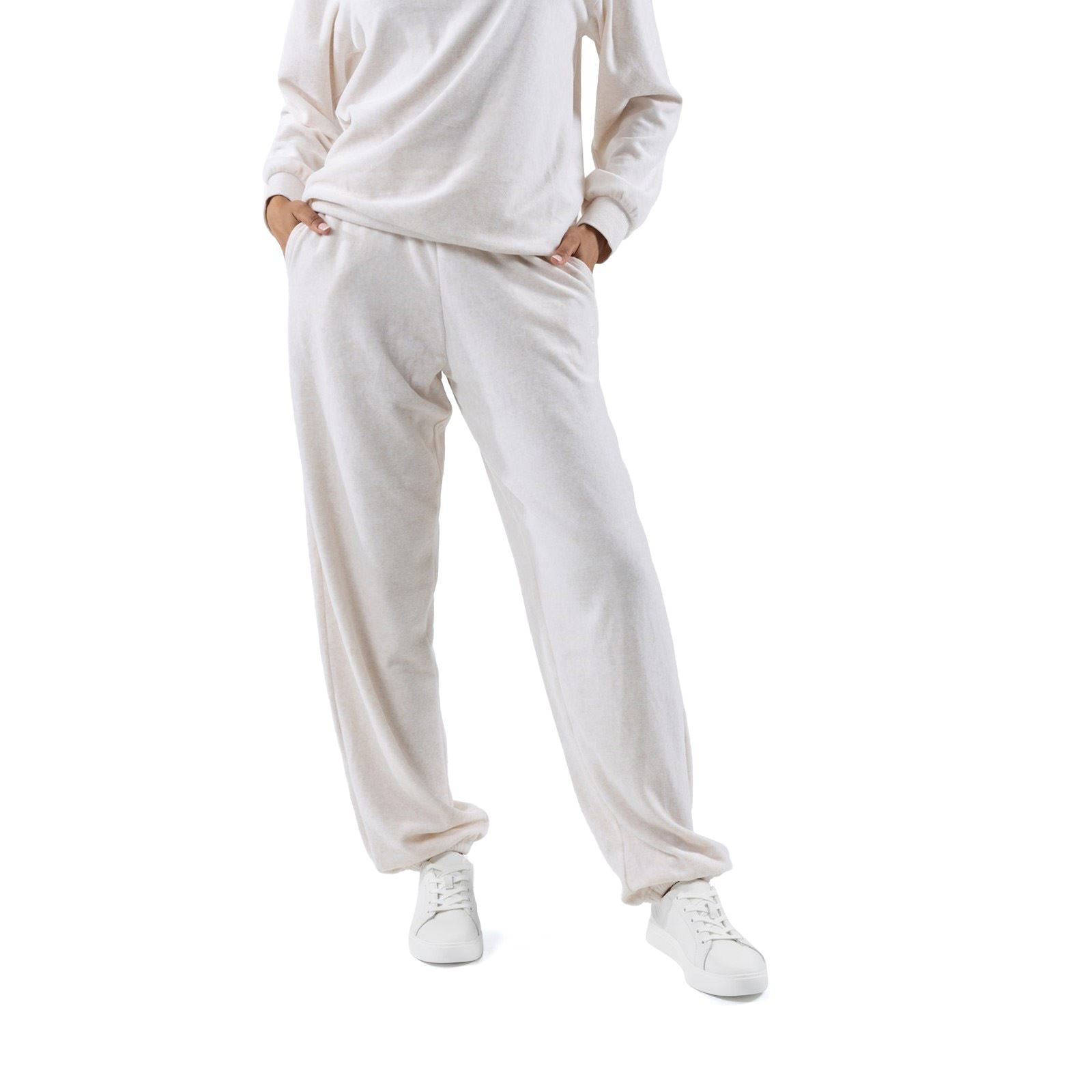 Juicy Couture Davidson Gold Pantalons De Jogging En Polyester Pour Femmes Crème