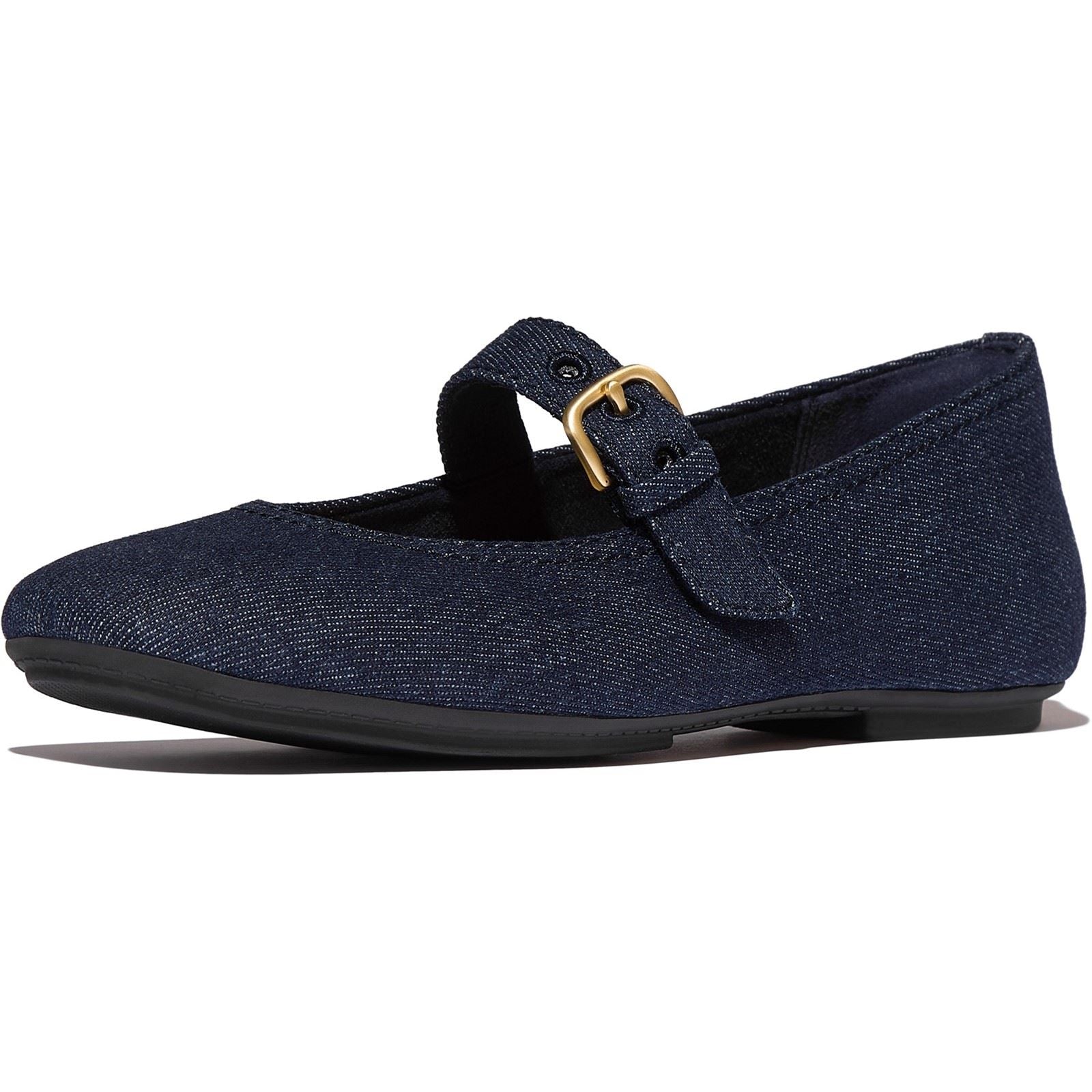 Fitflop Delicato Chaussures En Denim Foncé Pour Femmes En Polyester