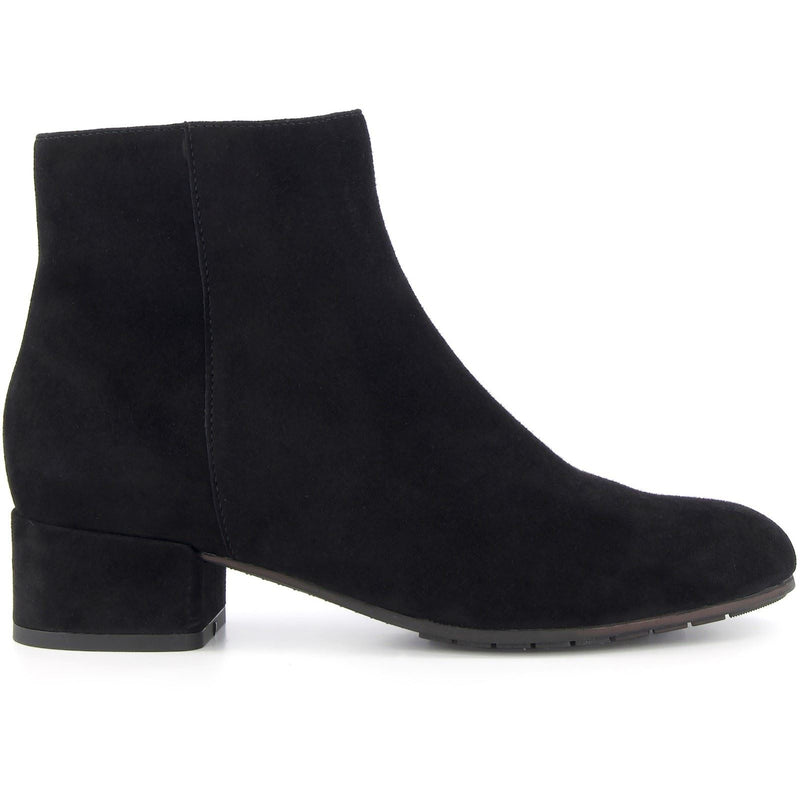 Dune Pippie Bottes Noires À Talons En Cuir Pour Femme
