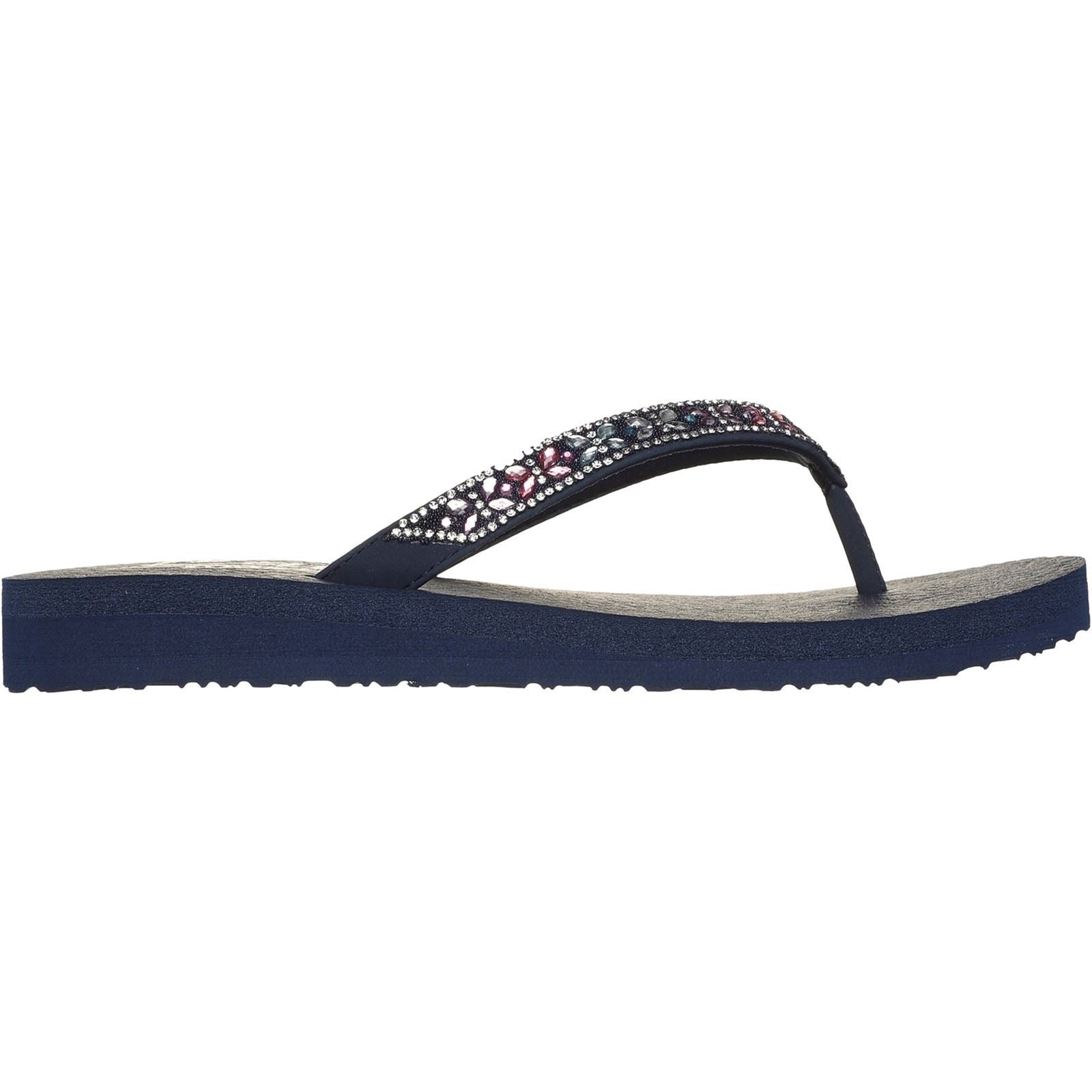 Skechers Meditation Butterfly Garden Sandales Pour Femmes En Synthétique Bleu Marine/Multicolores