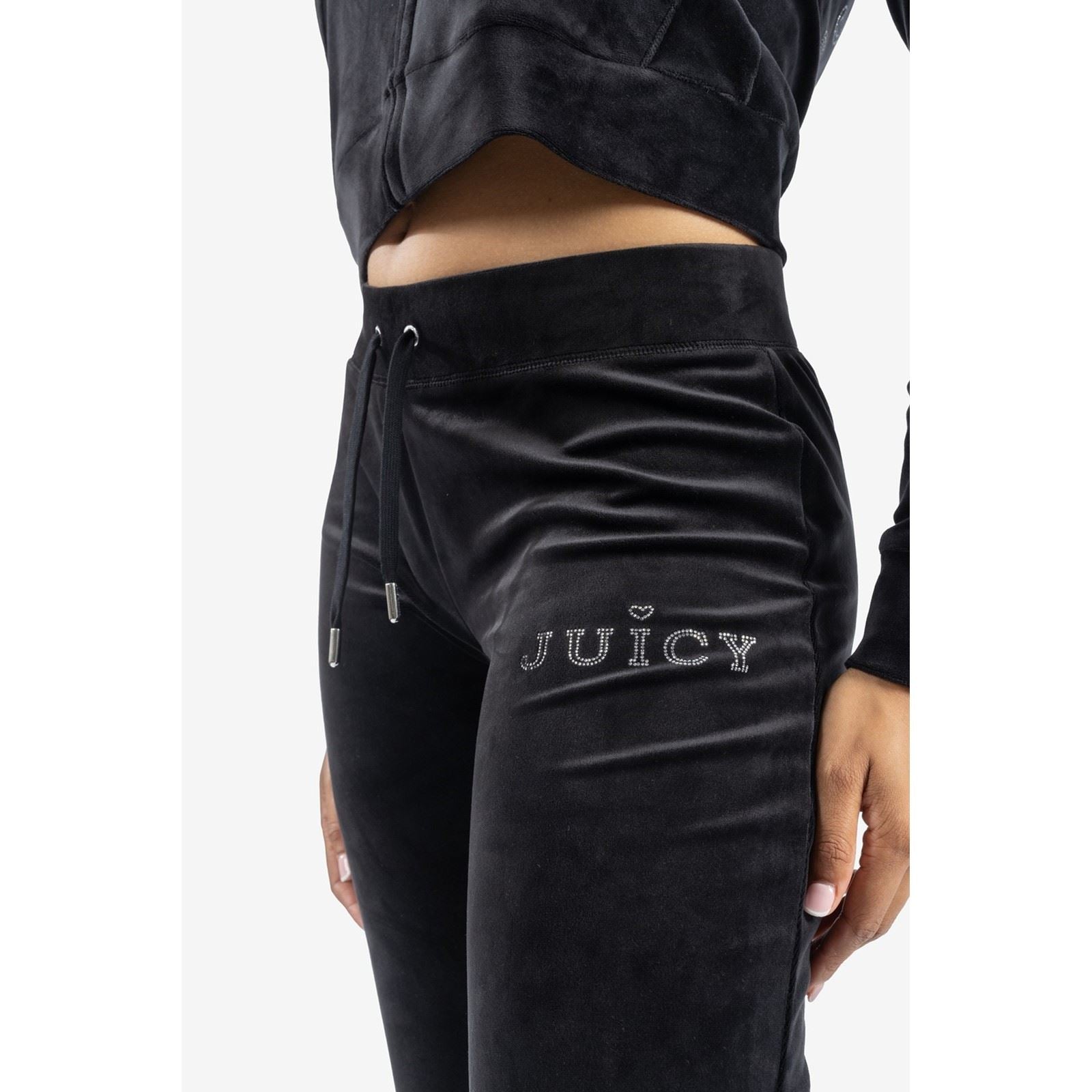 Juicy Couture Regal Lisa Pantalons De Jogging Noirs En Polyester Pour Femmes