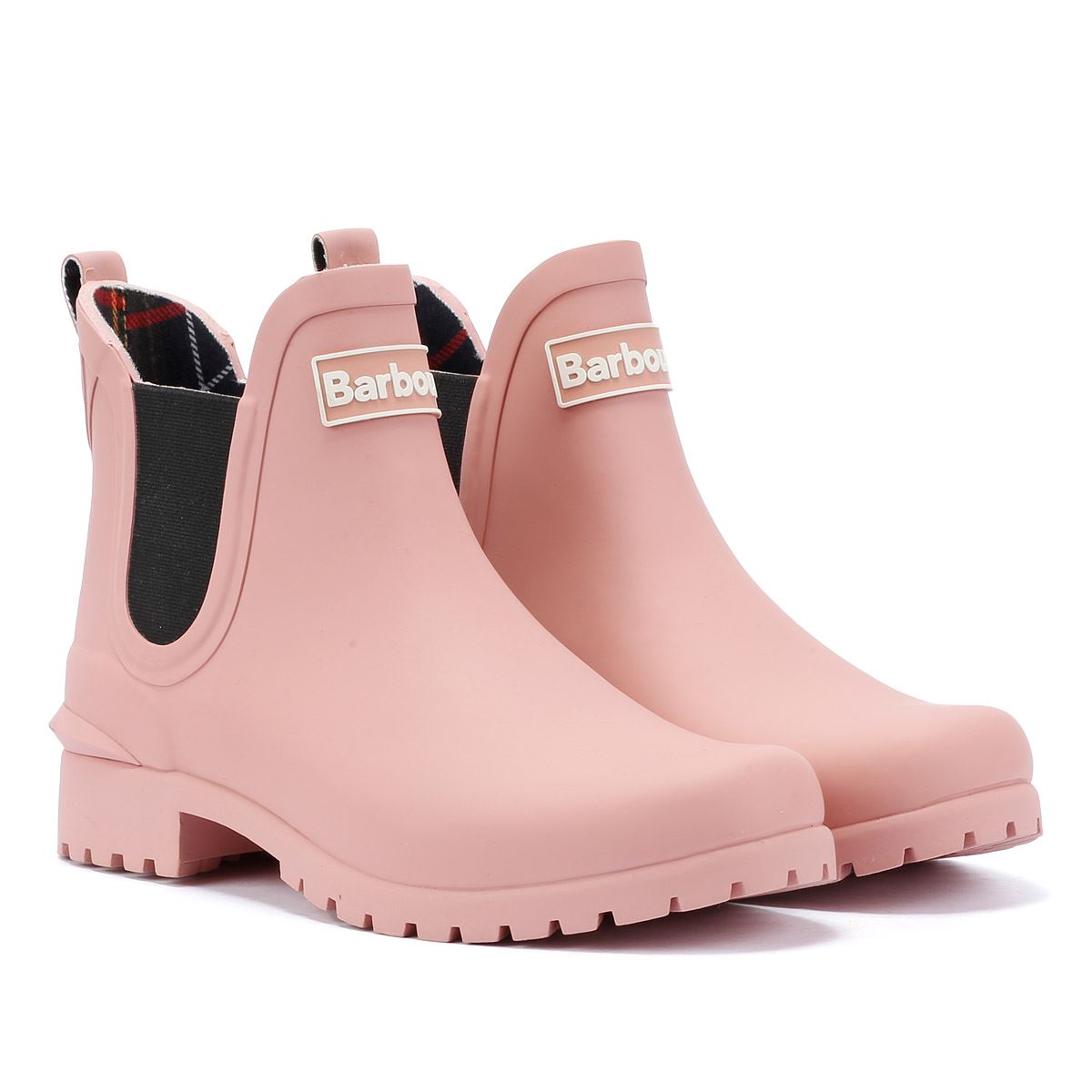 Barbour Wilton Bottes En Caoutchouc Roses Pour Femmes