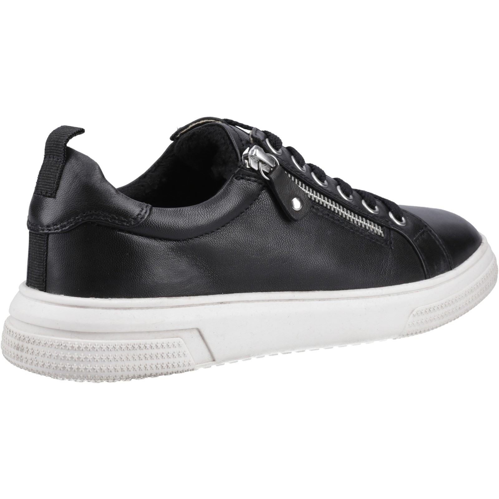 Hush Puppies Martha Baskets Noires En Cuir Pour Femmes