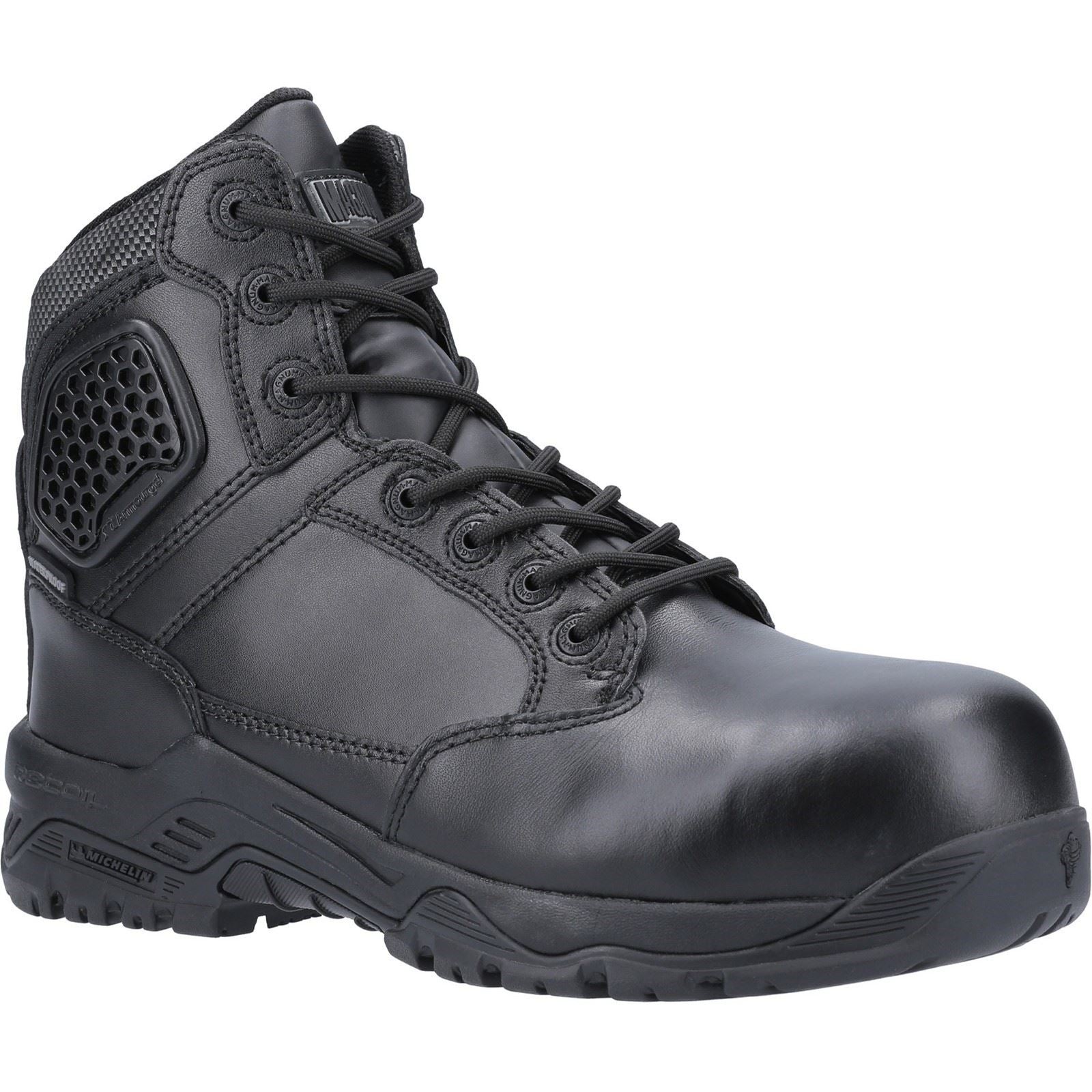 Magnum Bottes De Sécurité Noires En Cuir Strike Force 6.0
