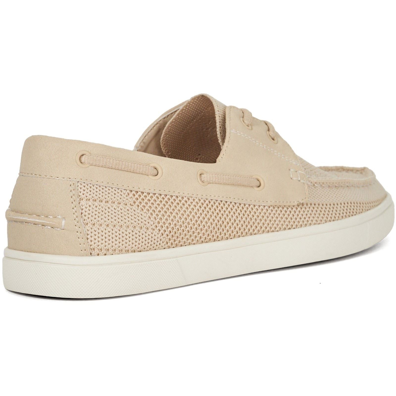 Dune Blaizerss Chaussures Bateau Pour Homme En Tissu De Couleur Crème