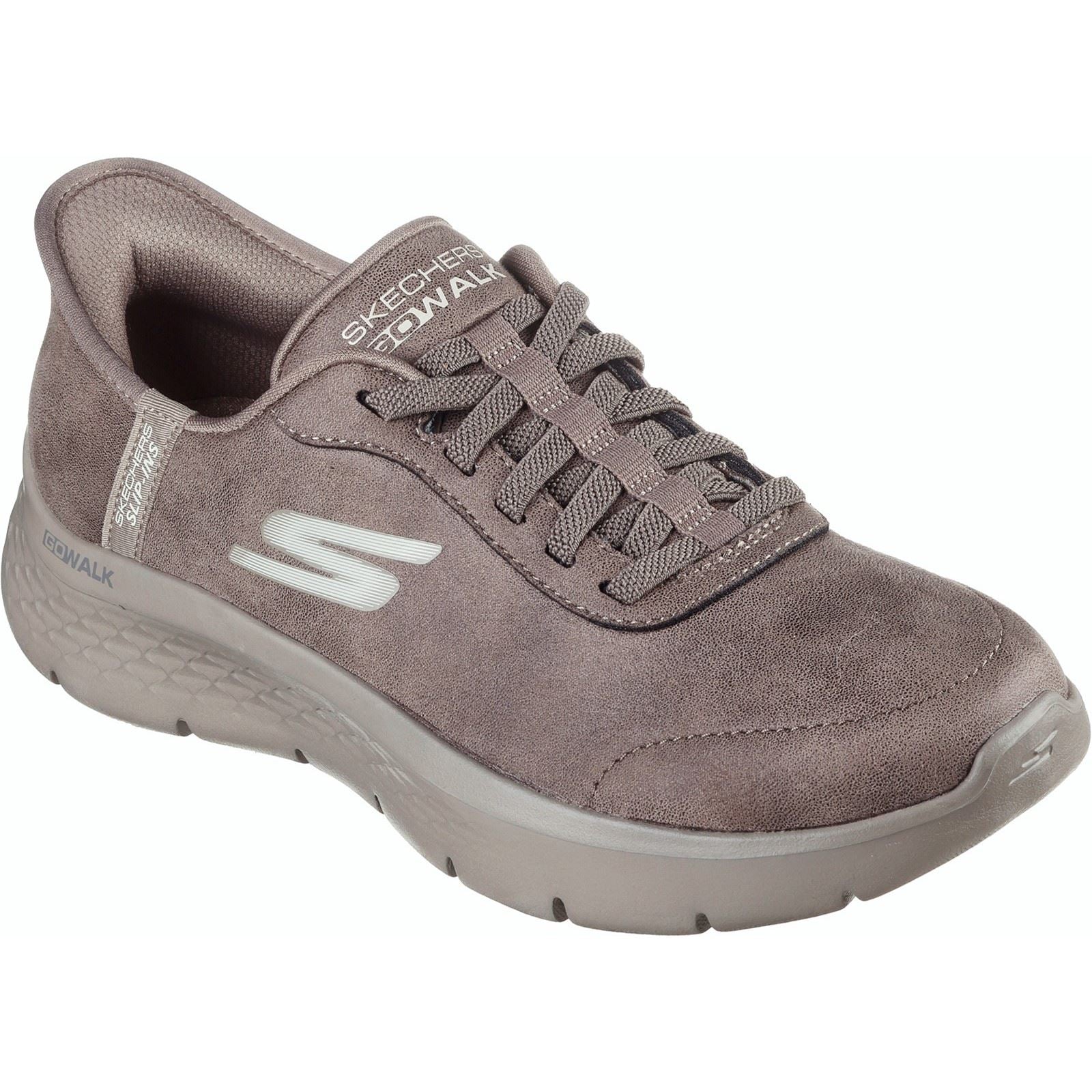 Skechers Go Walk Flex Mali Baskets Pour Femmes Marron En Toile