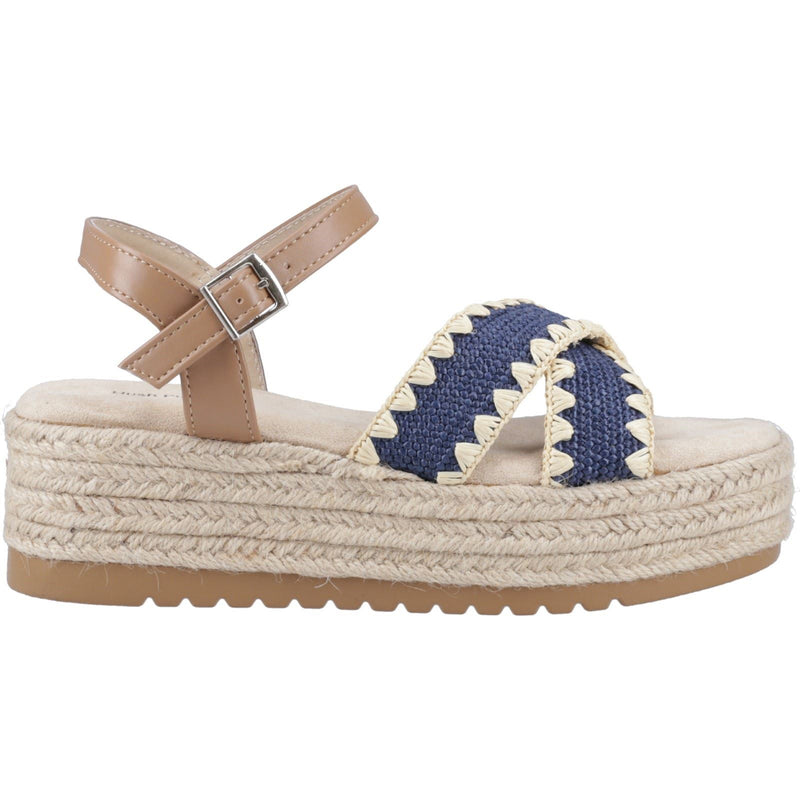 Hush Puppies Jemma Espadrille Sandales Pour Femmes En Polyuréthane Bleu Marine
