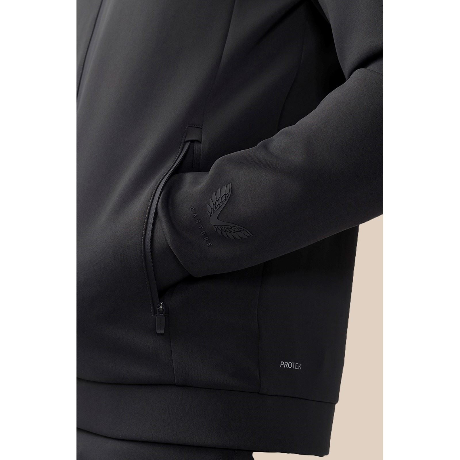 Castore Scuba Full Zip Through Hoody Sweat À Capuche Gris En Polyester Pour Homme