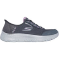 Skechers Go Walk Flex Clear Creek Baskets Pour Femmes En Tissu De Couleur Charbon/Lavande