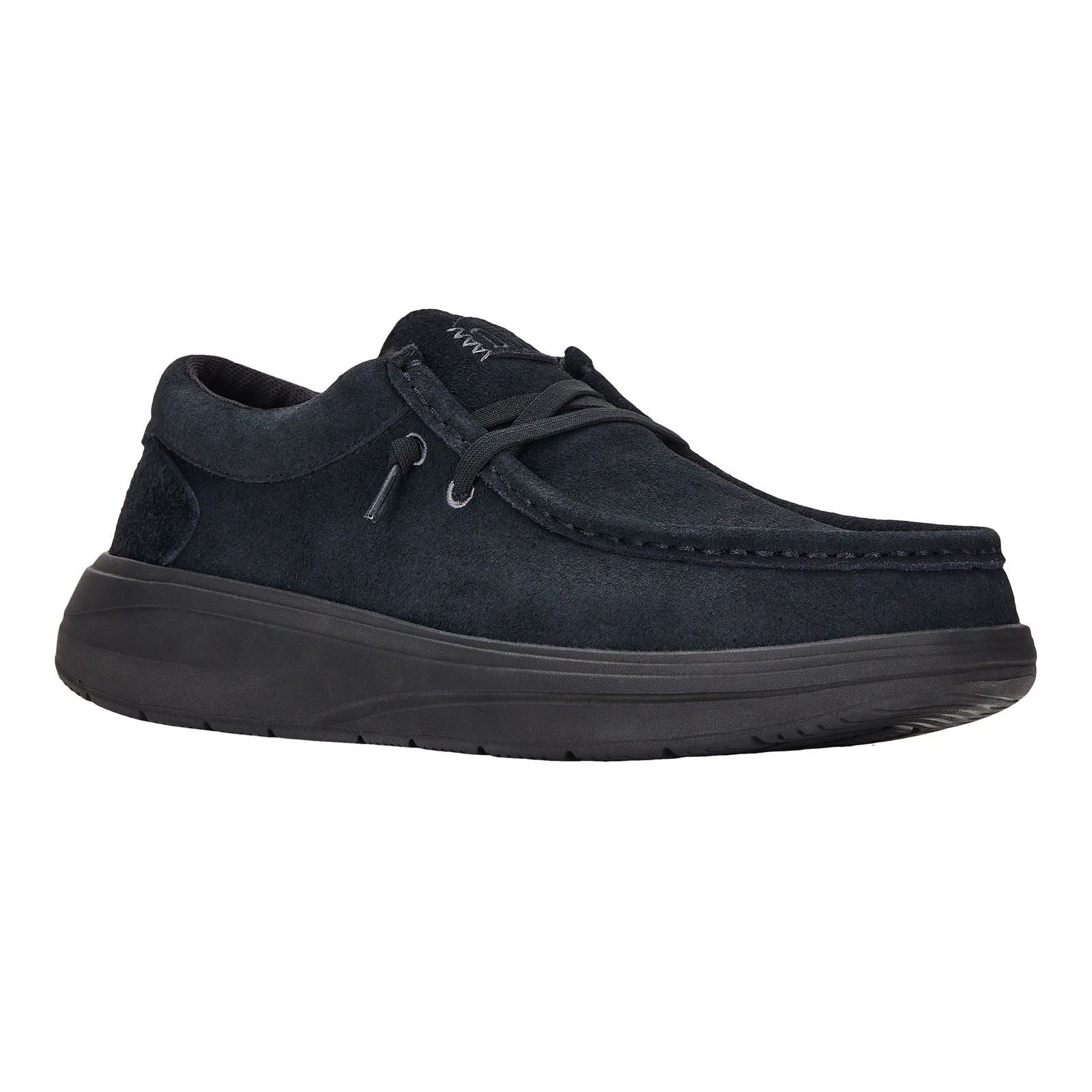 HEYDUDE Wally X Chaussures Bateau Noires Pour Hommes En Suede