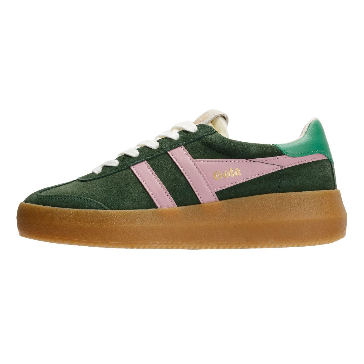Gola Athena Baskets Vertes Pour Femmes Suede