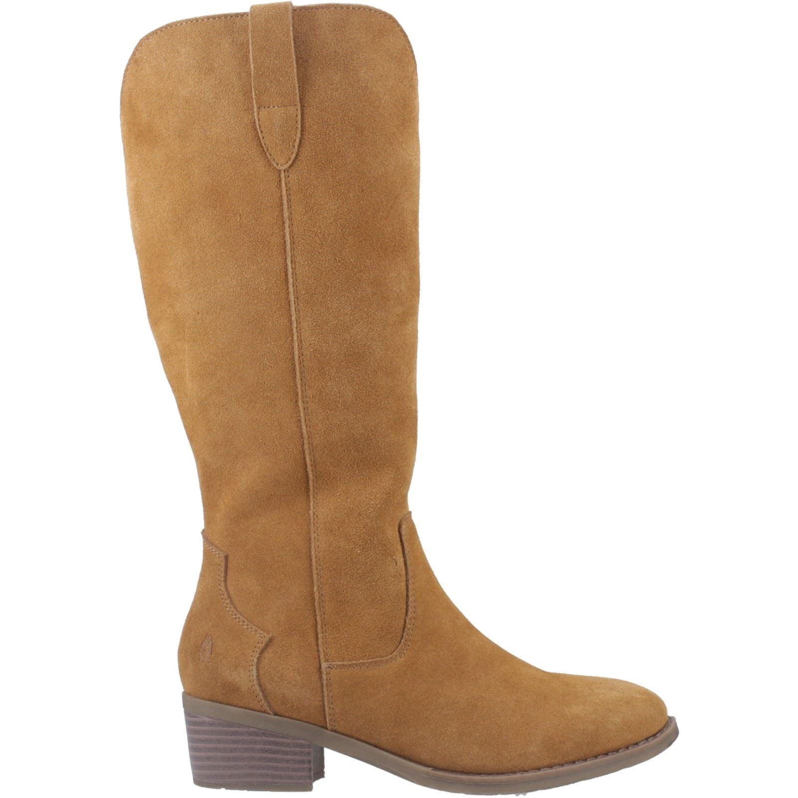 Hush Puppies Isabella Bottes Hautes À Talons Pour Femmes En Daim Couleur Tan