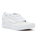 Vans Baskets Blanches En Cuir Véritable Pour Femmes Knu Skool