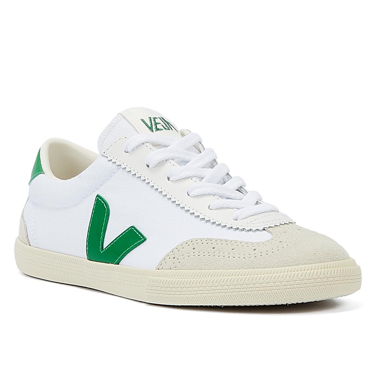 Veja Volley Baskets En Daim Blanc/Émeraude Pour Homme
