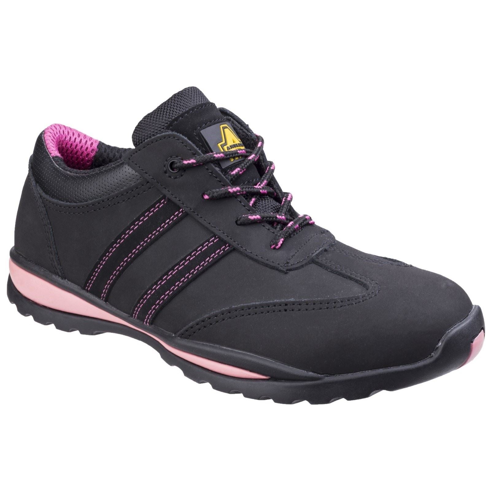 Amblers Safety Baskets De Sécurité En Cuir Pour Femmes Fs47 Noires/Roses