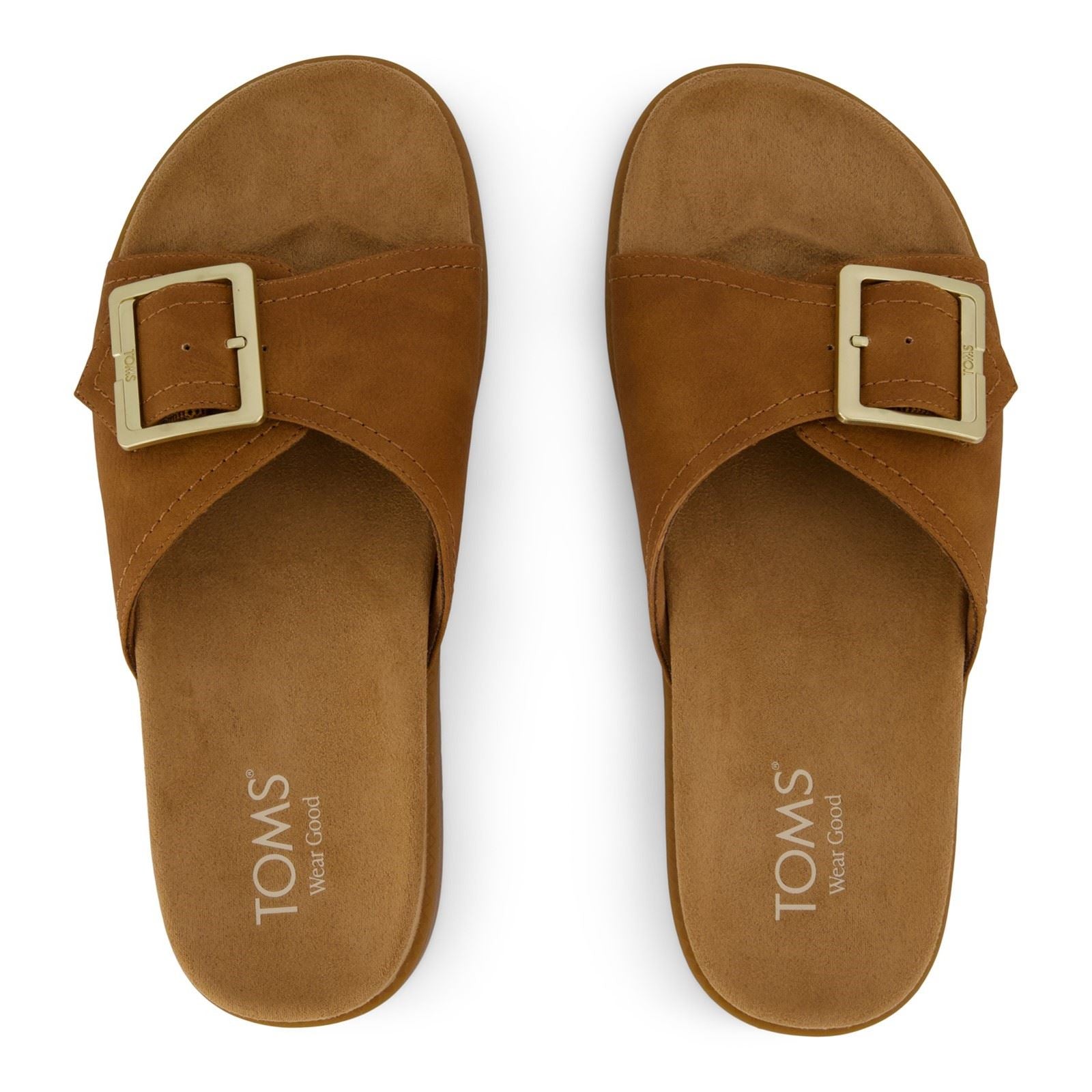 TOMS Marin Sandales En Sucre Brun Pour Femmes En Textile