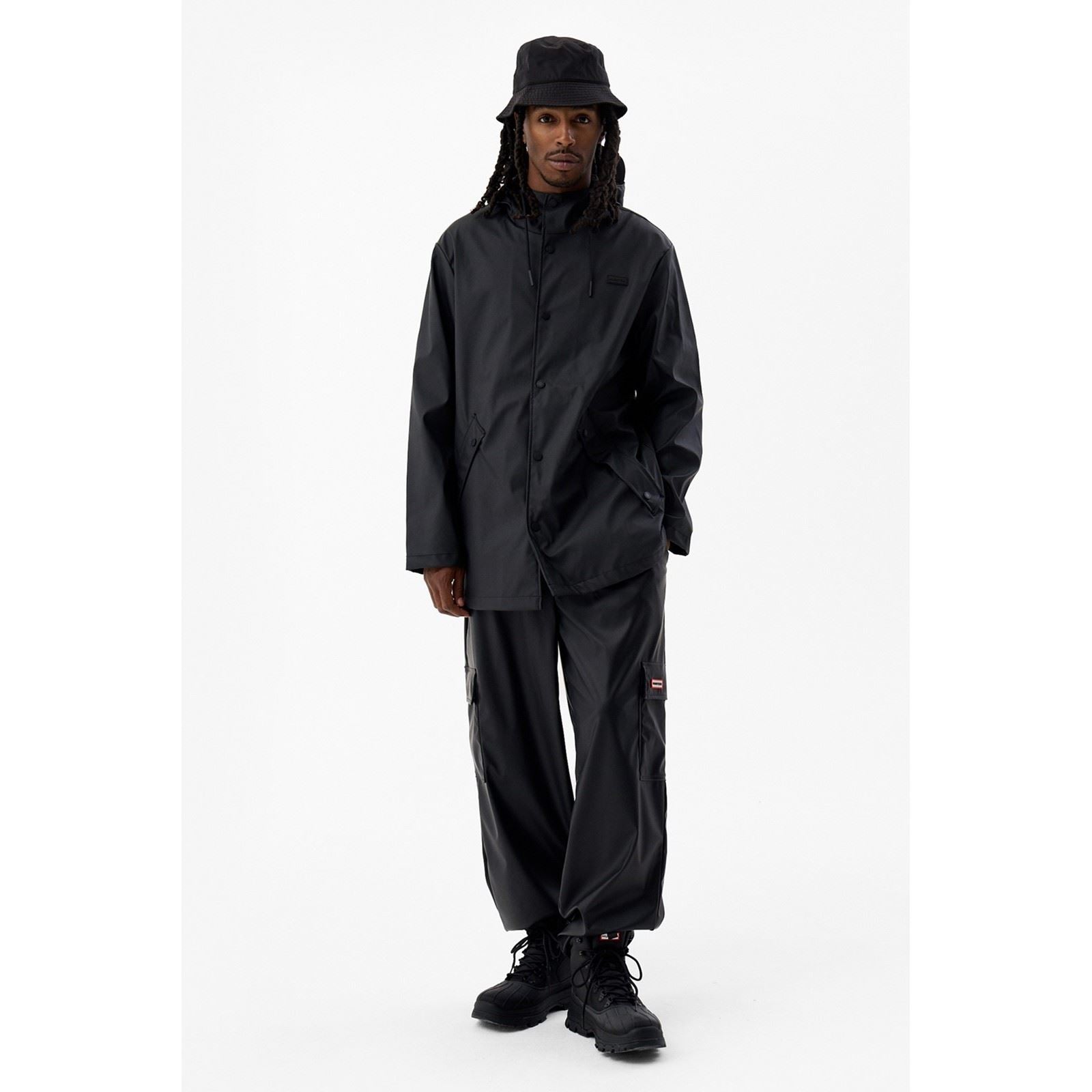Hunter Jo Parka Veste De Pluie Noire Unisexe Pour Adultes