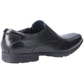 Pod Dundee Chaussures Noires Pour Garçons En Cuir.