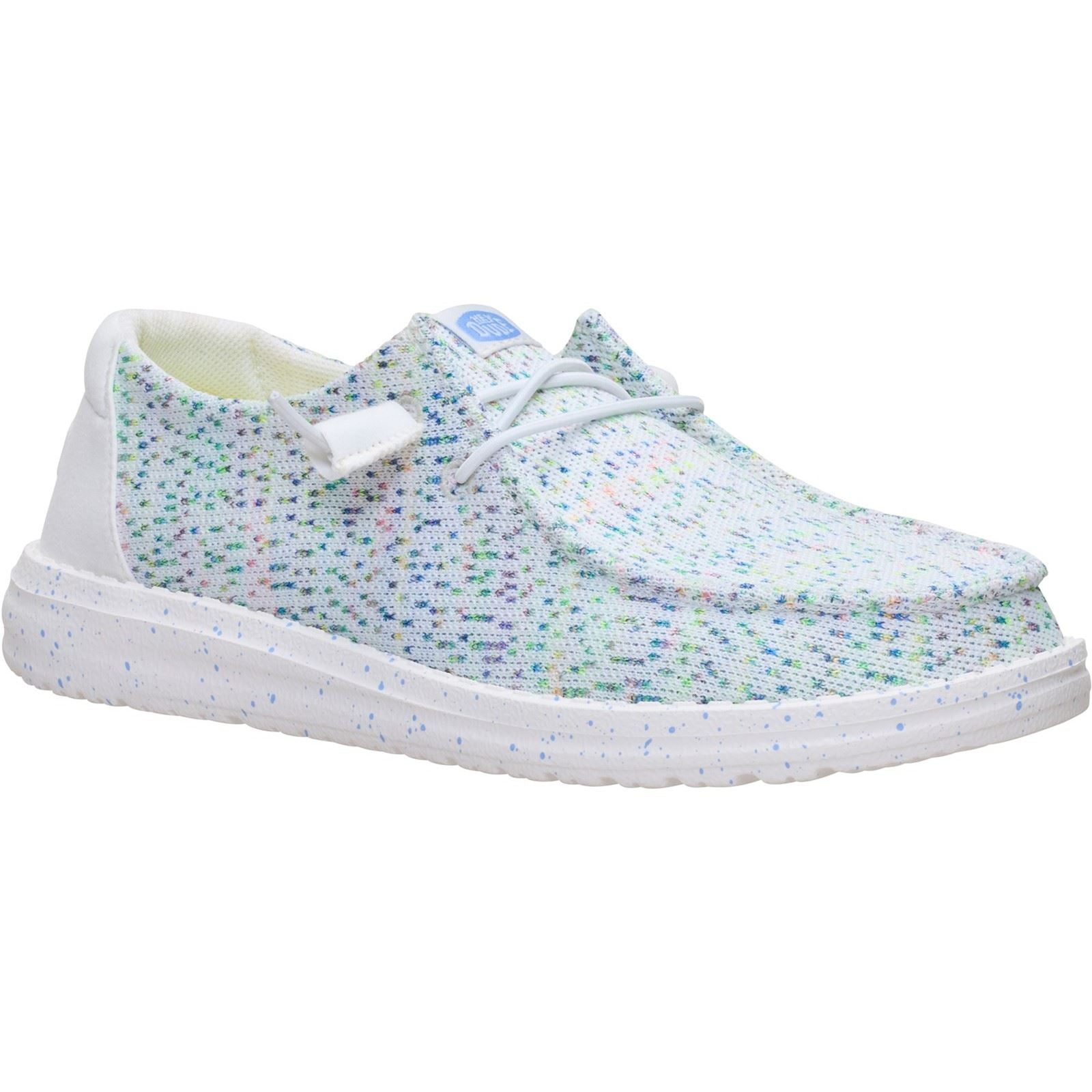 HEYDUDE Wendy Stretch Mocassins Blancs/Multicolores En Polyester Pour Femmes