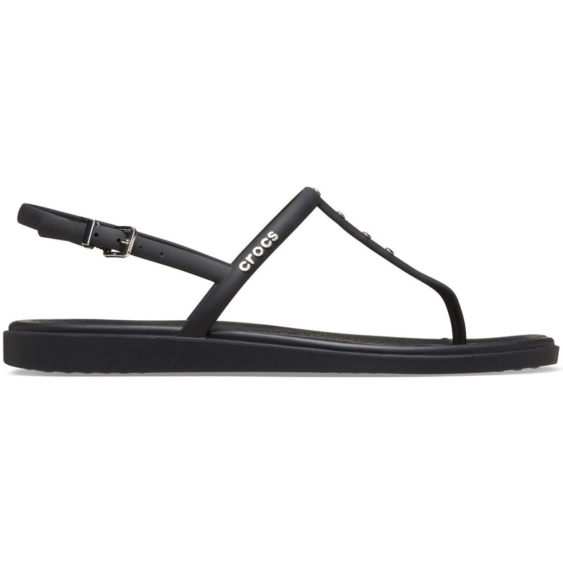 Crocs Miami Studded Thong Flip Sandales Noires En Thermoplastique Pour Femmes